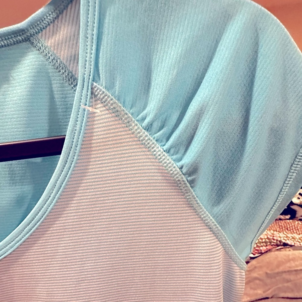 THE NORTH FACE GORPCORE STRIPE BLUE SHORT SLEEVE CREW NECK TOP S - Picture 8 of 11